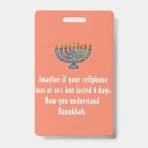 Lustiges sarkastisches Hanukkah Chanukah-Handy-Zit Ausweis