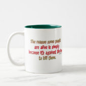 Lustiges sarkastisches Sprichwort auf Leuten Zweifarbige Tasse (Links)