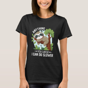 lustiges sarkastisches Tier ironisches Faultier De T-Shirt