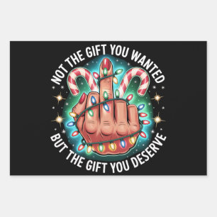Lustiges sarkastisches Weihnachtsgeschenk Humor Er Geschenkpapier Set