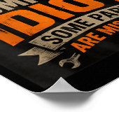 Lustiges sarkastisches Zitat Design 1 Poster (Ecke)