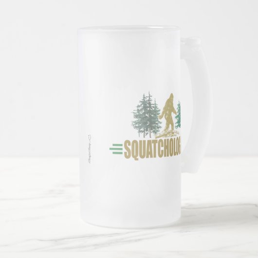 Lustiges Sasquatch, Bigfoot Mattglas Bierglas (VorderseiteRechts)