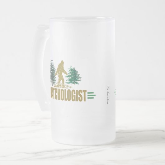 Lustiges Sasquatch, Bigfoot Mattglas Bierglas (Vorderseite Links)