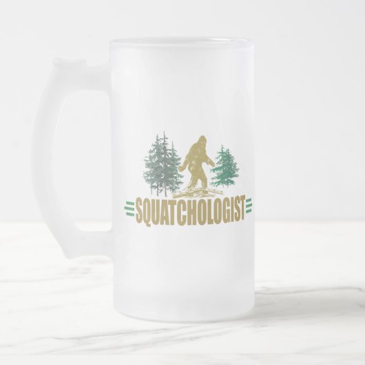 Lustiges Sasquatch, Bigfoot Mattglas Bierglas (Links)
