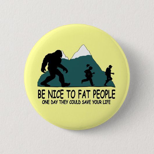 Lustiges Sasquatch Button (Vorderseite)