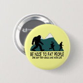 Lustiges Sasquatch Button (Vorne & Hinten)