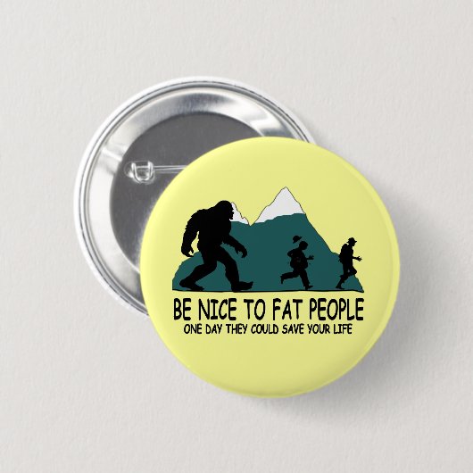 Lustiges Sasquatch Button (Vorne & Hinten)