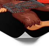 Lustiges Sasquatch-Liebhaber-Disc-Golf-Geschenk Bi Poster (Ecke)