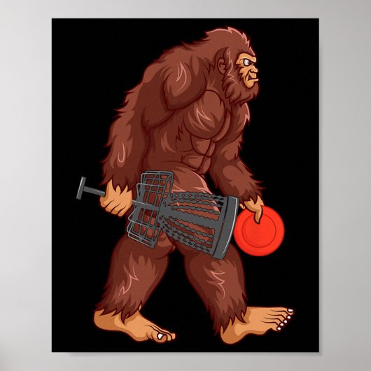 Lustiges Sasquatch-Liebhaber-Disc-Golf-Geschenk Bi Poster (Vorne)