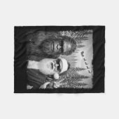 Lustiges Sasquatch-Meme Cooles Selfie mit Santa Ch Fleecedecke (Vorderseite (Horizontal))