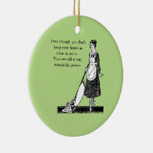 Lustiges sauberes Haus - fertigen Sie besonders an Keramik Ornament (Rechts)