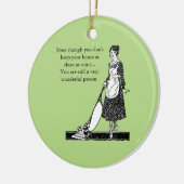 Lustiges sauberes Haus - fertigen Sie besonders an Keramik Ornament (Links)