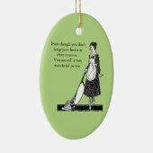 Lustiges sauberes Haus - fertigen Sie besonders an Keramikornament (Rechts)