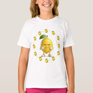 Lustiges Saures Zitronen-Kinder-T-Shirt | Süßes Wü T-Shirt