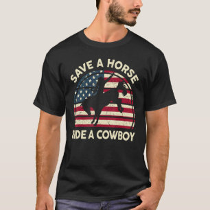 Lustiges Save A Horse Ride Cowboy-Shirt Männer Fra T-Shirt