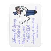 Lustiges Save the Date Wedding Andenken Magnet (Vertikal)