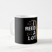 Lustiges Saxophon Kaffeetasse (Vorderseite Links)