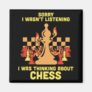Lustiges Schach-Zitat-Geschenk für Schachspieler & Magnet