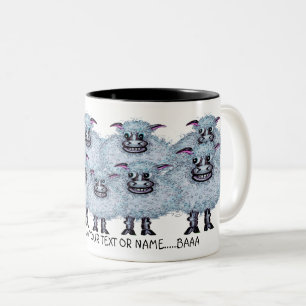 Lustiges Schaf-Design-Tasse Zweifarbige Tasse