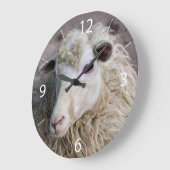 Lustiges Schaf Große Wanduhr (Winkel)