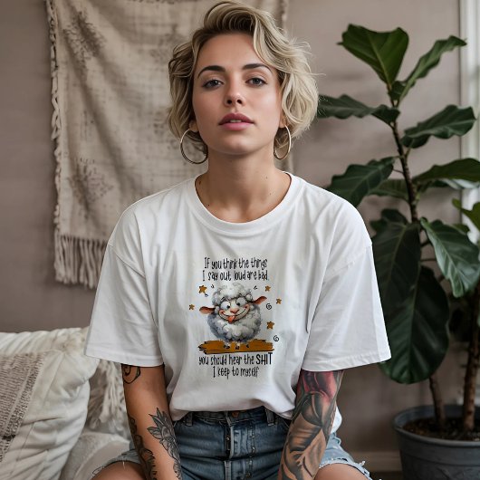 Lustiges Schaf Sarkasmus T-Shirt