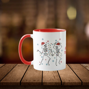Lustiges Schaukelndes Spukhaftes Tanzendes Skelett Tasse