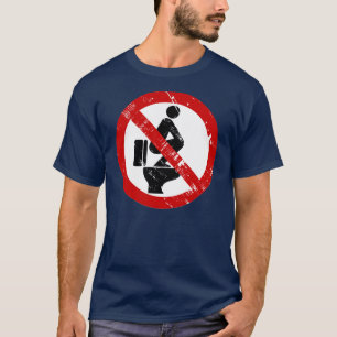 Lustiges Schild ohne Füße auf dem Sitz Vintage ⚠ T T-Shirt