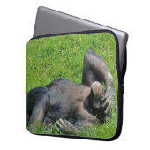 Lustiges Schimpanse-Tier Laptopschutzhülle (Vorderseite Links)