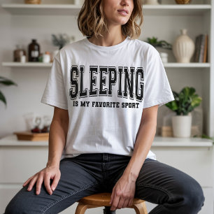 Lustiges Schlaf-Zitat-Shirt, Sarkastisches Humor-S T-Shirt