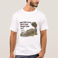Lustiges Schlafendes-Komodo-Grafik-T-Shirt mit Sti