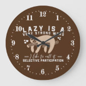 lustiges Schlagwort Kunst Große Uhr (Vorderseite)