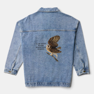 Lustiges Schleiereulen-Shirt  Jeansjacke