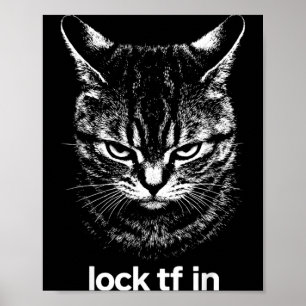 Lustiges Schloss TF in Katzen-Grafik Motivational  Poster