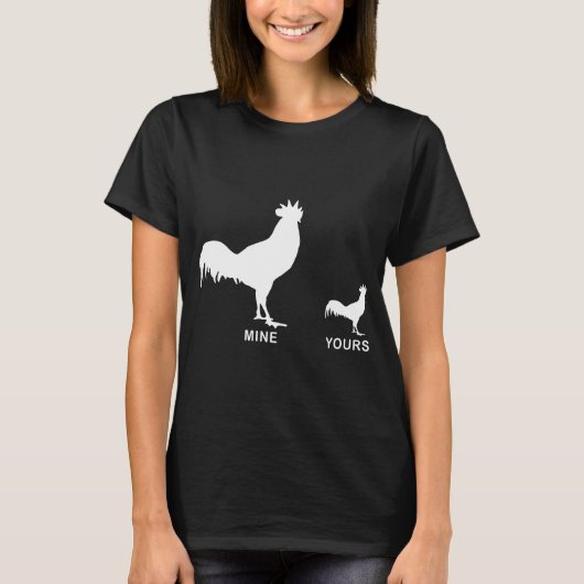 Lustiges schmutziges Huhn-T-Shirt unhöfliches T-Shirt (Vorderseite)