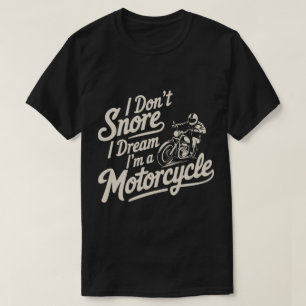 Lustiges Schnarchen Biker Motorrad Bekleidung Tee