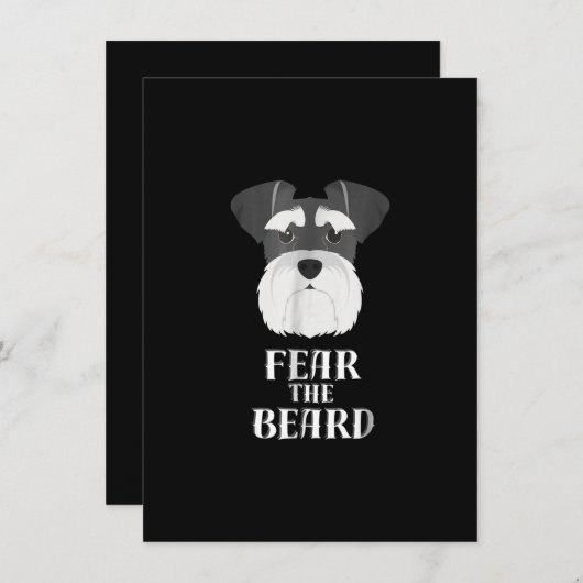 lustiges Schnauzer-Angstbärengeschenk Dankeskarte (Vorne/Hinten)