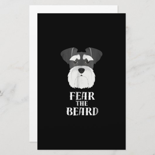 lustiges Schnauzer-Furcht-Bartgift Briefpapier (Vorne/Hinten)