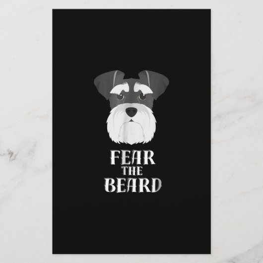 lustiges Schnauzer-Furcht-Bartgift Briefpapier (Vorderseite)