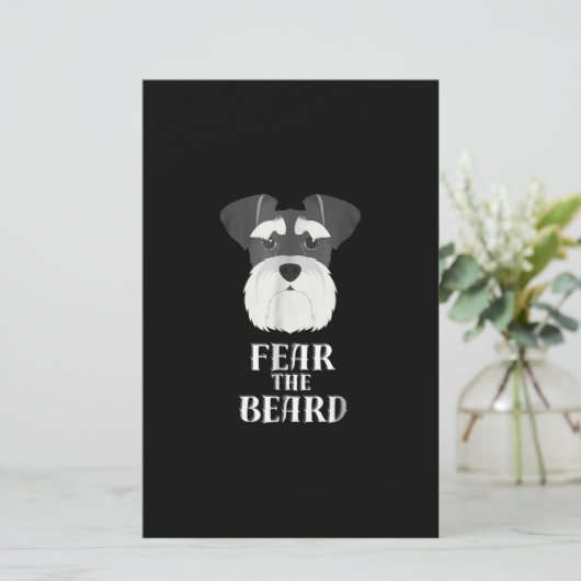 lustiges Schnauzer-Furcht-Bartgift Briefpapier (Stehend Vorderseite)