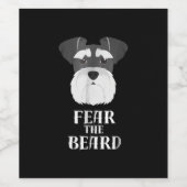 lustiges Schnauzer-Furcht-Bartgift Weinetikett (Einzelnes Label)