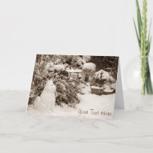 lustiges Schneeakita-Schneemannweihnachten