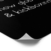 Lustiges Schneeglas-Geschenk für Kickbox-Fans Boxe Poster (Ecke)