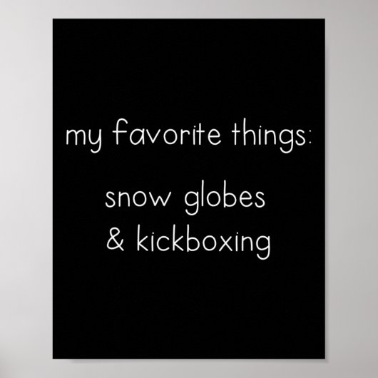Lustiges Schneeglas-Geschenk für Kickbox-Fans Boxe Poster (Vorne)