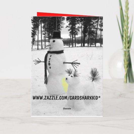 Lustiges Schneemann Weihnachten (Rückseite)