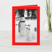 Lustiges Schneemann Weihnachten (Vorderseite)