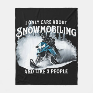 Lustiges Schneemobilfahren Schneemobil Fleecedecke