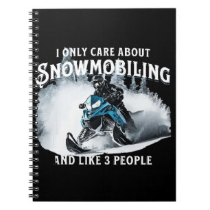 Lustiges Schneemobilfahren Schneemobil  Notizblock