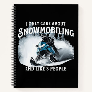 Lustiges Schneemobilfahren Schneemobil  Notizblock