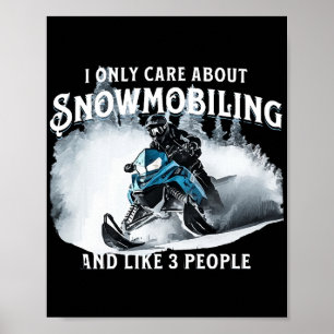 Lustiges Schneemobilfahren Schneemobil  Poster