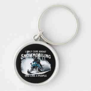 Lustiges Schneemobilfahren Schneemobil Schlüsselanhänger